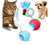 Pelota Interactiva para Gatos Smart Rolling Ball 360° Rotating Recargable, Activo, Gato, Perro, Mascota con Luz LED Materiales Duraderos y Seguros Evitar Obstáculos Tres Modos de Trabajo Pelota