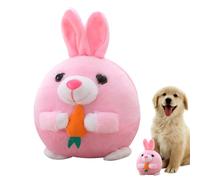 Pelota interactiva para perro - Peluche de algodón ABS PP | Juguete de peluche de conejo saltando con sonido, juguete electrónico lavable de conejo de dibujos animados para perros
