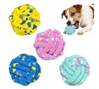 Pelota Interactiva Para Perros 4 Piezas Portátiles Resistentes a Mordeduras | Juguetes Interactivos Para Perros para Interior, Exterior, Piscina y Entrenamiento