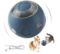 Pelota Interactiva Para Perros En Movimiento | Juguete Rodante Automático Para Gatos Y Perros - Ejercicio Silencioso Con Luces LED Para Mascotas, Juegos Para Cachorros Y Enriquecimiento Para Gatos Dom