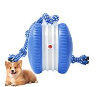 Pelota interactiva para perros - Juegos automáticos para mascotas con ruedas | Ball Rolly, juguete de enriquecimiento para perros con cuerda incorporada, para el hogar, interior, exterior, suel