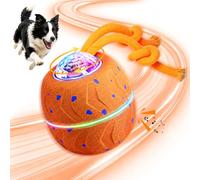 Pelota Interactiva para Perros - Wicked Ball Rolly con Cuerda y Ladridos, Juguete Interactivo Inteligente para Perros con 3 Modos de Juego, E-TPU, USB-C Recargable, Luces RGB, Adecuado para Perros