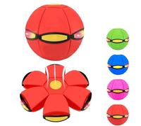 Pelota Mágica Rebotadora, Pelota Mágica Meta, Juguete de Pelota Mágica de Doble Forma con Cambio Libre con 3 Luces, Juguete de Pelotas Pop Up para Interior y Exterior, Interacción Padre e Hijo Red