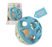 Pelota para bebé, Montessori Beißspielzeug für Babys, Weiches Spielzeug aus Weizenstroh mit Rasseln, Reisespielzeug-Geschenk für Jungen und Mädchen 3-12 Monate