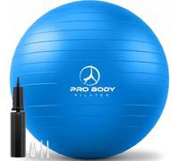 Pelota para ejercicio - Pelota de calidad profesional antirasgaduras para yoga o fitness, pilates, terapia física y entrenamiento de estabilidad, 75 cm , Azul
