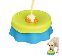 Pelota para Lamer Perros & Comedero Antiansiedad para Snacks Líquidos, Lick Bowl de Silicona para Mantequilla de Cacahuete, Caldo de Huesos, Yogur y Polvo para Perros, Juguete Antideslizante