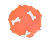 Pelota para Masticar para Mascotas, No Venenosa, Pelota Vocal Chirriante para Exteriores, Juguete de Dentición Limpio para Perros, Material de Vinilo para Entrenamiento en el Hogar (Orange)