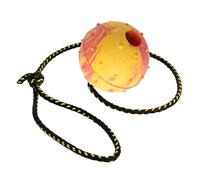 Pelota para Perro Dingo Nubby - Totalmente rellena de Goma, con Cuerda de 60 cm - Ideal para lanzar, Deportes caninos, Agilidad y Juego - Tamano Mediano - Color Aleatorio (17297-2)