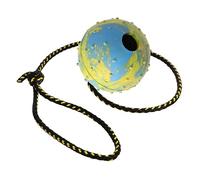 Pelota para Perro Dingo Nubby - Totalmente rellena de Goma, con Cuerda de 60 cm - Ideal para lanzar, Deportes caninos, Agilidad y Juego - Tamano Grande - Color Aleatorio (17298-2)