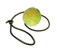 Pelota para Perro Dingo Nubby - Totalmente rellena de Goma, con Cuerda de 60 cm - Ideal para lanzar, Deportes caninos, Agilidad y Juego - Tamano Pequeno - Color Aleatorio (17320-2)