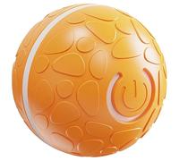 Pelota para perro que se juega automáticamente, juguete vibrante, luz LED, recarga USB, 6,6 cm, TPU resistente a mordeduras, naranja