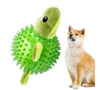 Pelota para Perros con Pinchos: Pelota para Masticar De Caucho Natural Agresiva, Pelotas De Juguete para Perros Chirriantes | Juguete Flotante Multiusos para Perros con Bola Puntiaguda De Rana/Erizo,