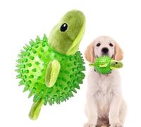 Pelota para perros con pinchos: rana de peluche chirriante, juguetes para perros erizo | Pelota flotante con puntas para cachorros, perros pequeños, medianos y grandes, juguete de entrenamiento y jueg