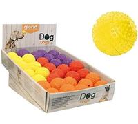 Pelota para Perros Gloria - Tamaño 5.5 cm - Consistente y Duradera - Juguete para Perros - Pelota Baloncesto para Perros - para Botar y Lanzar - Color Variado