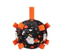 Pelota Para Perros Halloween Fútbol Masticable Interactivo Cascabel | Pelota Interactiva Canina Para Cachorros Pequeño-Mediano Lanzar Interior Exterior