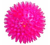 Pelota para perros luminosa y sonora de 6 cm., Fucsia - Juguetes para perros