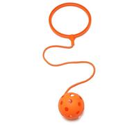 Pelota para saltar para niños, pelota para saltar en el tobillo, para niños, juguete de fitness perforado de color naranja suave con anillo de cuerda esmerilado, certificado CE para un juego activo s