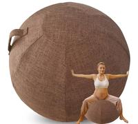 Pelota Pilates Embarazadas Cubrir Pelota De Yoga Funda De Bola De Ejercicio para Pelota De Baile, Oficina, Antisuciedad, Duradera, Elegante y Funcional【No incluye bolas】 ( Color : Brown , Size : 55CM