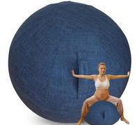 Pelota Pilates Embarazadas Cubrir Pelota De Yoga Funda De Bola De Ejercicio para Pelota De Baile, Oficina, Antisuciedad, Duradera, Elegante y Funcional【No incluye bolas】 ( Color : Blue , Size : 65CM )