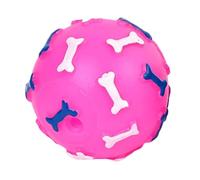 Pelota portátil para Cachorros, Bola Ligera para Masticar Mascotas, masticable para Perros pequeños, medianos y Grandes, Bolas de Perro con patrón de Hueso, Bolas chirriantes para Cachorros