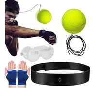 Pelota refleja de entrenamiento de boxeo: conjunto de diadema de bola refleja, juego de speedbal interactivo con diadema elástica | Equipo de entrenamiento Reaction Response para boxeadores
