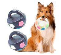 Pelota Relajante para Perros Mellow Dog, Juego Interactivo de lanzar y Recoger, Pelota Flotante con chirriador para Perros pequeños y medianos, para Interior y Exterior Colour 2pcs