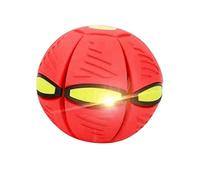 Pelota Saltarina Niños Gracioso Metaball Mágico, Platillo Volador Magic Metaball con 6 Luces, Children's Bouncing Ball para Interacción Entre Padres E Hijos (A01-Rojo(Versión con Seis Luces))