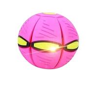 Pelota Saltarina Niños Gracioso Metaball Mágico, Platillo Volador Magic Metaball con 6 Luces, Children's Bouncing Ball para Interacción Entre Padres E Hijos (A01-Rosa(Versión con Seis Luces))