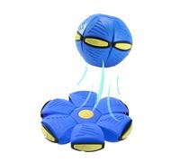 Pelota Saltarina Niños Gracioso Metaball Mágico, Platillo Volador Magic Metaball con 6 Luces, Children's Bouncing Ball para Interacción Entre Padres E Hijos (A02-Azul(Versión sin luz))