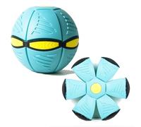 Pelota Saltarina Niños Gracioso Metaball Mágico, Platillo Volador Magic Metaball con 6 Luces, Children's Bouncing Ball para Interacción Entre Padres E Hijos (A02-Azul Claro(Versión sin luz))