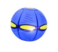 Pelota Saltarina Niños Gracioso Metaball Mágico, Platillo Volador Magic Metaball con 6 Luces, Children's Bouncing Ball para Interacción Entre Padres E Hijos (A01-Azul(Versión con Seis Luces))