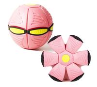 Pelota Saltarina Niños Gracioso Metaball Mágico, Platillo Volador Magic Metaball con 6 Luces, Children's Bouncing Ball para Interacción Entre Padres E Hijos (A02-Oro Rosa(Versión sin luz))