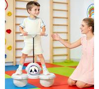 Pelota Saltarina Panda Musical Diseño Cápsula Espacial - Juguete Equilibrio Cartoon Estéreo Divertido | Balón Luminoso Sonido Con Asa Segura Infantil | Actividad Dinámica Interior Exterior 6+