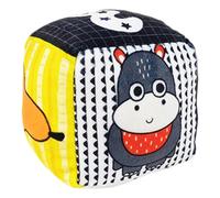 Pelota Sonajero De Tela para Bebé - Pelota De Agarre con Textura Suave para Niños Pequeños, Juguete Sensorial con Etiqueta Colorida, Actividad De Desarrollo Portátil, Juego Divertido Aprend