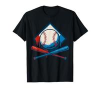 Pelota y Bate de Graffiti Estilo Callejero de béisbol Camiseta