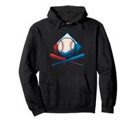 Pelota y Bate de Graffiti Estilo Callejero de béisbol Sudadera con Capucha