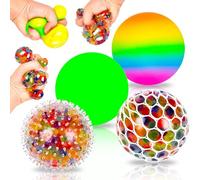Pelotas AntiestréS con Perla De Agua, Pelotas AntiestréS para NiñOs y Adultos, Pelotas Que se Aprietan para Relajarse, Concentrarse, Aliviar La Ansiedad, para EI Autismo Tdah y Mucho MáS (A)