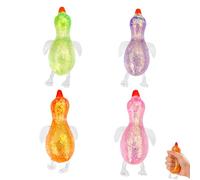 Pelotas antiestrés sensoriales de pato, juguete antiestrés, juguete antiestrés para adultos, bolas antiestrés, juguete para ADHD, autismo, regalos de cumpleaños (4 unidades)