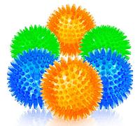 Pelotas chirriantes para Perros, Bolas pequeñas de Goma para Perros, Paquete de 6 Juguetes de TPR de Colores Brillantes para Cachorros, Bolas de Juguete para Perros, Juguetes chirriantes para Perros,