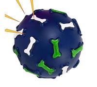 Pelotas chirriantes para perros - Cachorro con estampado de huesos, juguete para morder, juguetes para masticar perros al aire libre, entrenadores para padres de mascotas, amantes de los animales, apa