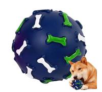 Pelotas chirriantes para perros, juguete con estampado de hueso, bola masticable para cachorros de 3 pulgadas con material portátil, accesorio de juguete para mascotas, juguetes de juego para perros
