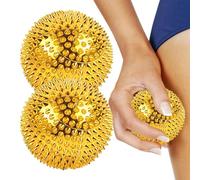 Pelotas de ejercicio de mano - Masajeador con pinchos, bola magnética, par de bolas de masaje densas, herramienta de compresión de fitness para niños y adultos, manos, pies y reflexología de palma