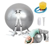 Pelotas de ejercicio para hacer ejercicio, salto con pelota de yoga - Pelota de yoga auxiliar multifuncional - Asistente de salto antideslizante con núcleo pesado, capacidad de 250 kg, correas ajustab