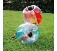 Pelotas de fútbol de burbujas genéricas, bolas de parachoques inflables, bola de sumo inflable, bola de hámster humano, bolas inflables seguras para entrar en juegos emocionantes, 90 cm, rojo,