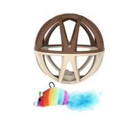 Pelotas de gatos, Bell Ball Interactive Cat Toys, 4,33 pulgadas Enriquecimiento de suministros para mascotas para gatitos, perros, cachorros, ejercicio masticable, estimulación, juegos interiores, ent