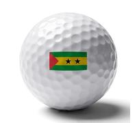 Pelotas De Golf Con Estampados Divertidos Novedosos - Pelotas De Práctica Con La Bandera De Santo Tomé Príncipe - Accesorios Geniales Para Amantes Del Golfistas Regalo Para Hombres Papás Esposos