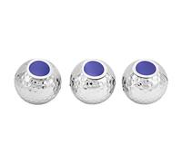Pelotas de Golf de Colores, Juego de 3 Piezas, Bolas Decorativas para Ceremonias, Amarillo, Indoor y Outdoor - Diseño Brillante, Núcleo de Goma Resistente, Ideal para (Bolas de cinta plateadas, 3