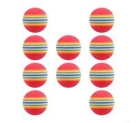Pelotas de golf de esponja EVA, 10 unidades para entrenamiento de swing en interiores, ligeras, suaves, no dañinas, para muebles, mascotas de vidrio y espacios interiores (rojo)