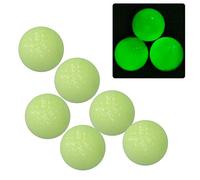 Pelotas de Golf Luminosas, Super Brillantes, 6 Piezas, Doble Capa Fluorescente, Resistente a la Intemperie, para Practica Nocturna