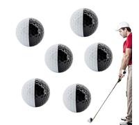 Pelotas de golf para practicar, pelotas de golf de interior | Bolas de golf de entrenamiento de goma con diseño de doble concha portátiles | Bolas de entrenamiento de vuelo realistas para el campo de